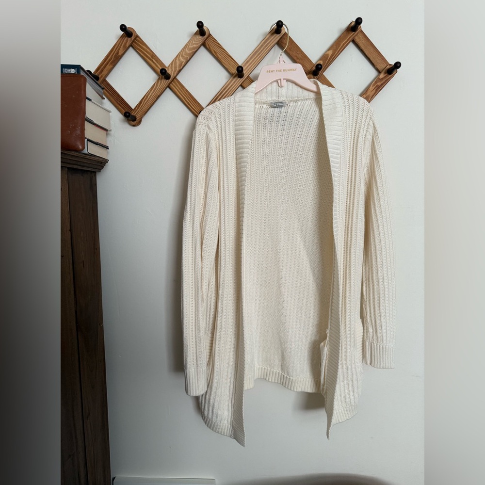 L.L.Bean ivory sweater with pockets